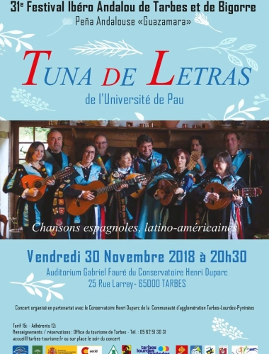 Concert "La Tuna de Letras" de l'Université de Pau