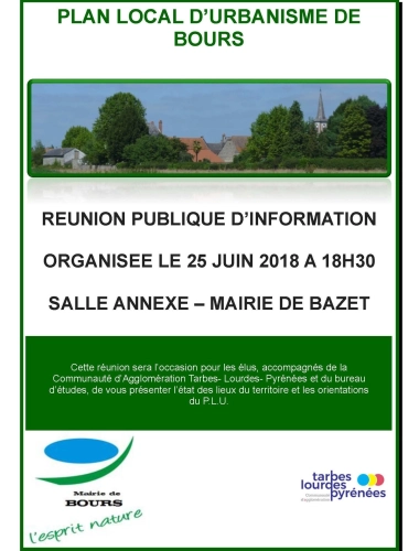 Réunion publique sur le projet de Plan Local d’Urbanisme de la commune de Bours