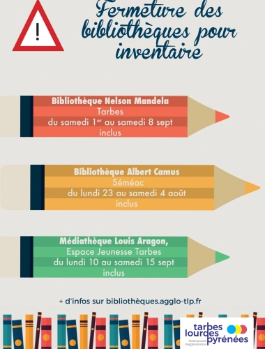 Fermeture des bibliothèques pour inventaire