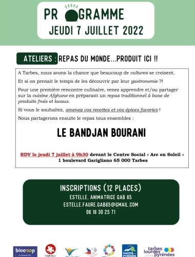 Bio pour tous : Atelier cuisine afghane