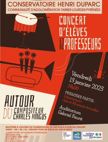 Autour du compositeur Charles Mingus - Concert d'élèves et de professeurs