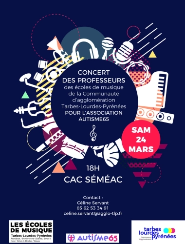 Concert professeur écoles de musique pour l'association Autisme65