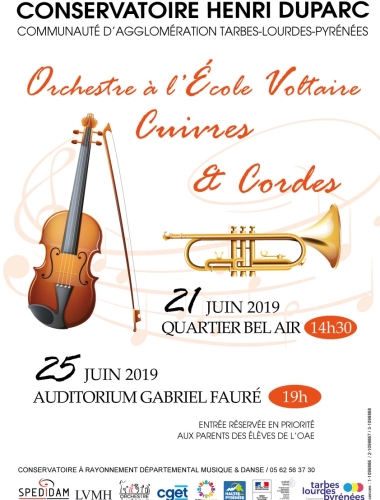 Concert Orchestres à l'école Cuivres et Cordes