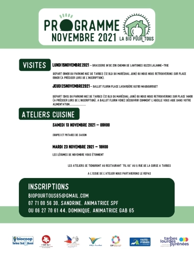 La Bio pour tous - Visites et Ateliers Cuisine