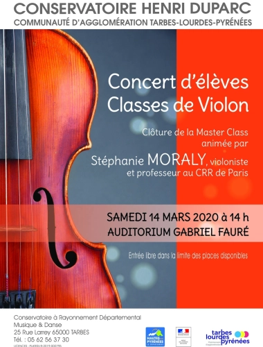 ANNULÉ Concert de clôture classes de violon
