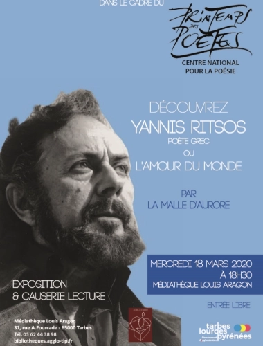 ANNULÉ Exposition et causerie lecture "Yannis Ritsos ou l'amour du monde"