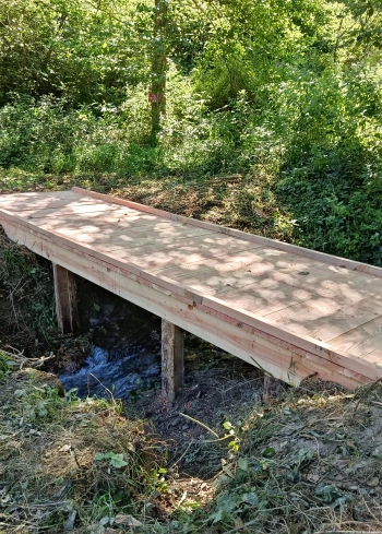 Création d'une passerelle sur la Géline à Ossun-Ez-Angles